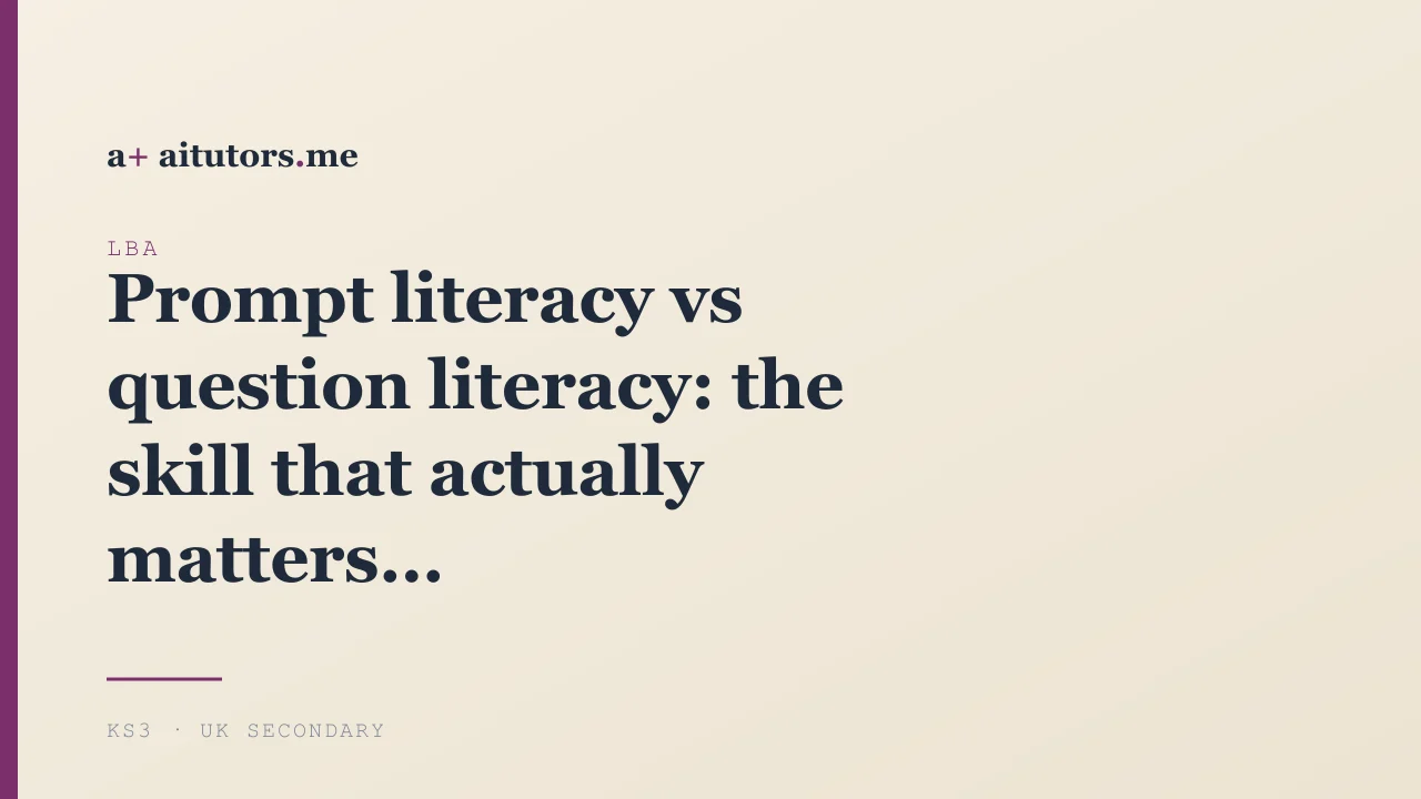 Prompt literacy vs question literacy: the skill that actually matters