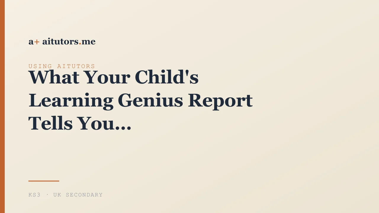 What Your Child's Learning Genius Report Tells You