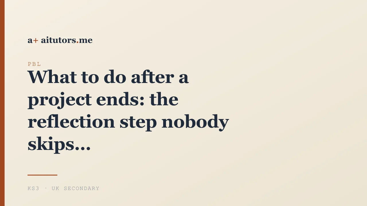 What to do after a project ends: the reflection step nobody skips on purpose