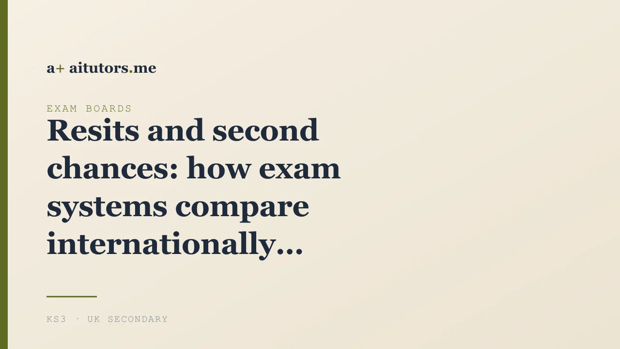 Resits and second chances: how exam systems compare internationally