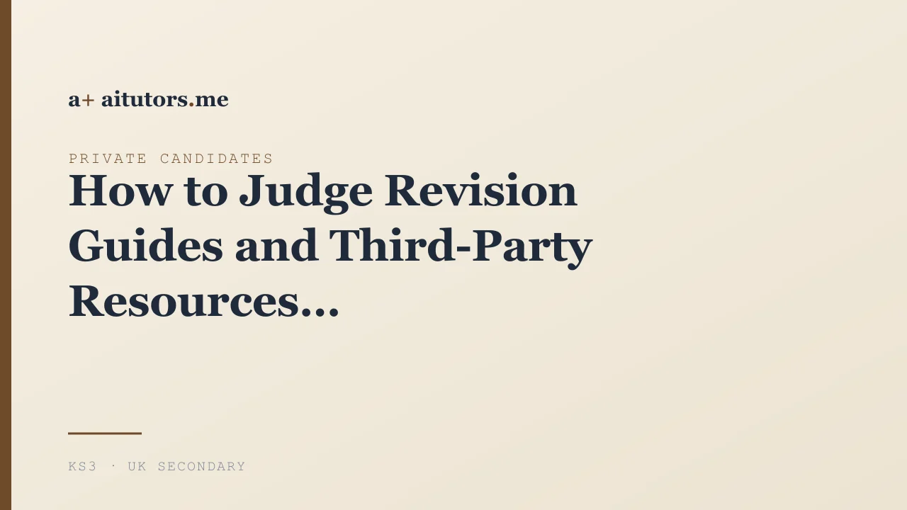How to Judge Revision Guides and Third-Party Resources