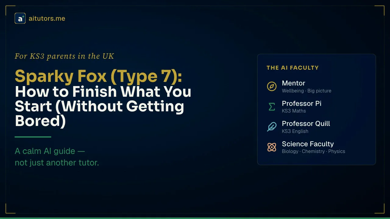Sparky Fox (Type 7): How to Finish What You Start (Without Getting Bored)
