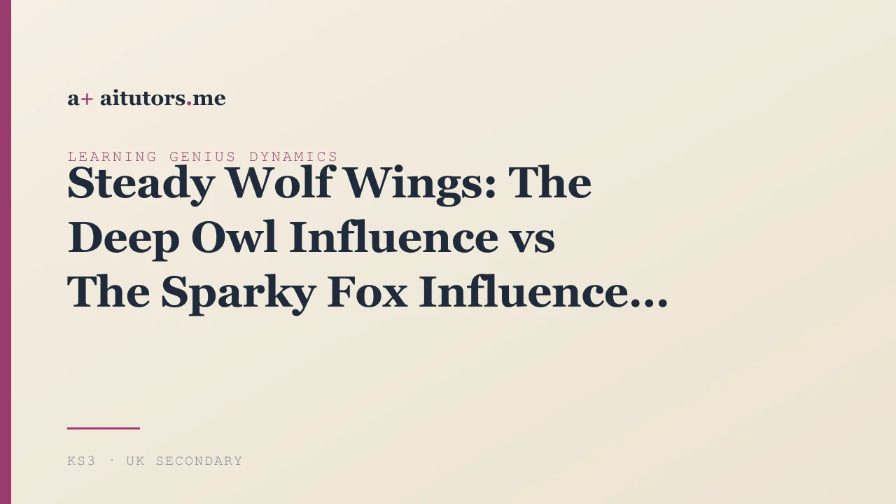 Steady Wolf Wings: The Deep Owl Influence vs The Sparky Fox Influence