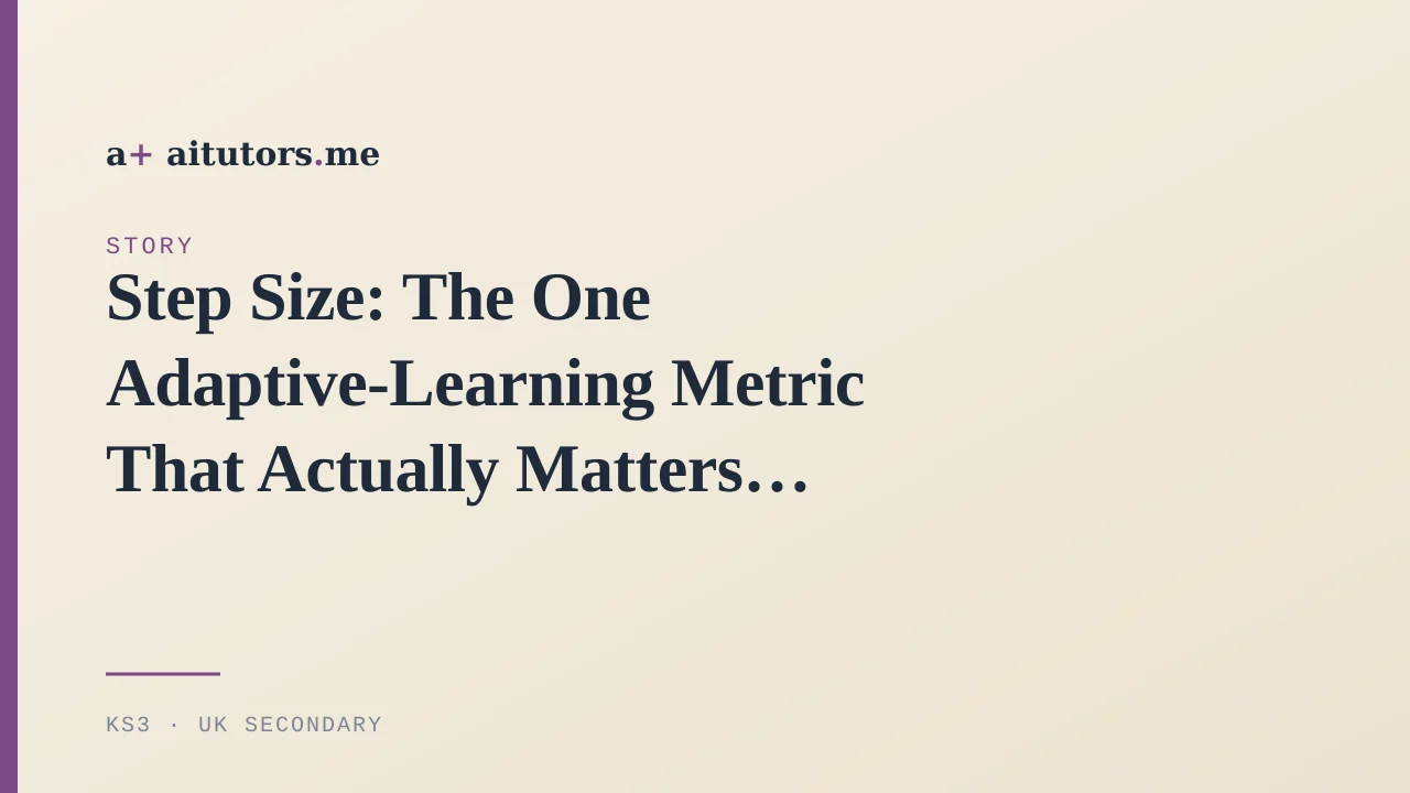 Step Size: The One Adaptive-Learning Metric That Actually Matters
