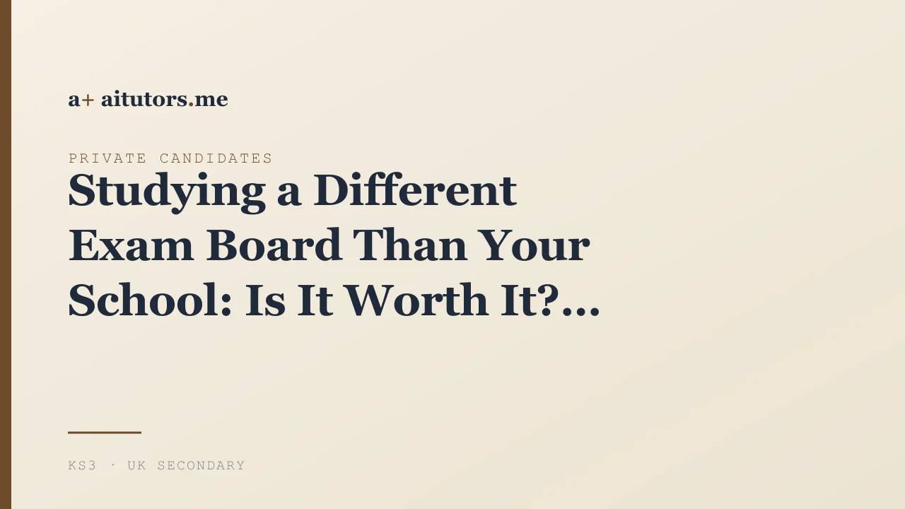 Studying a Different Exam Board Than Your School: Is It Worth It?