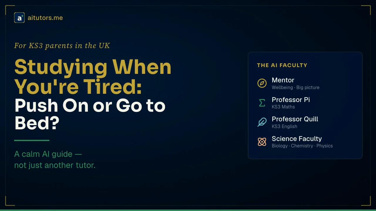 Studying When You're Tired: A Smarter Approach for Busy Teens