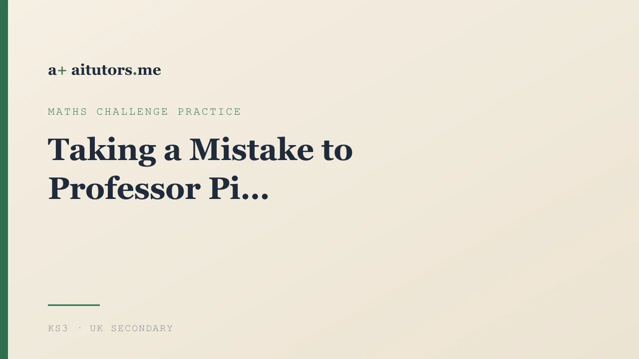 Taking a Mistake to Professor Pi