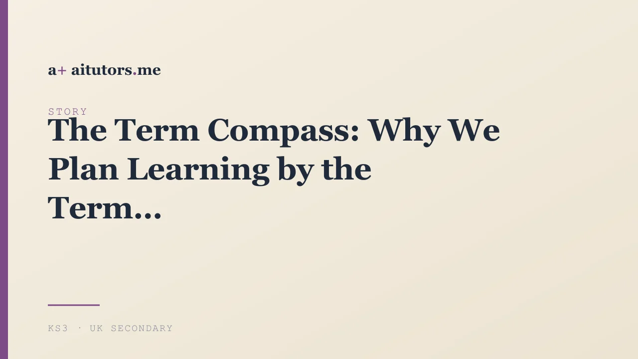 The Term Compass: Why We Plan Learning by the Term