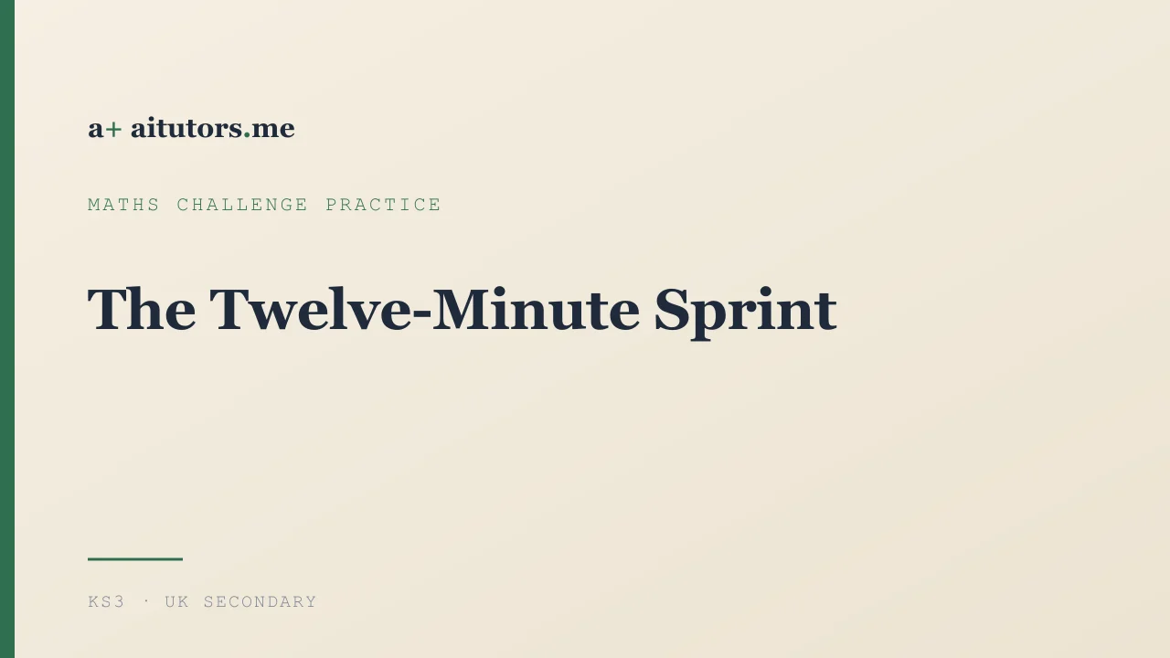 The Twelve-Minute Sprint