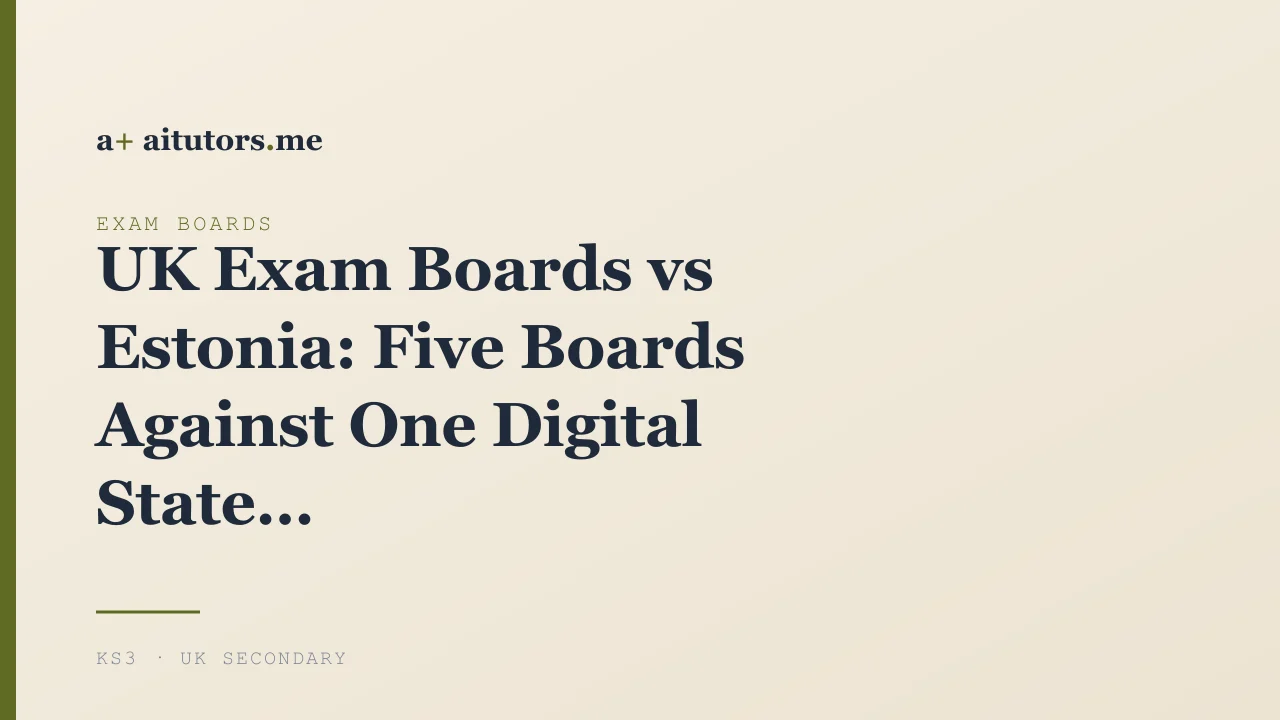 UK Exam Boards vs Estonia: Five Boards Against One Digital State Exam