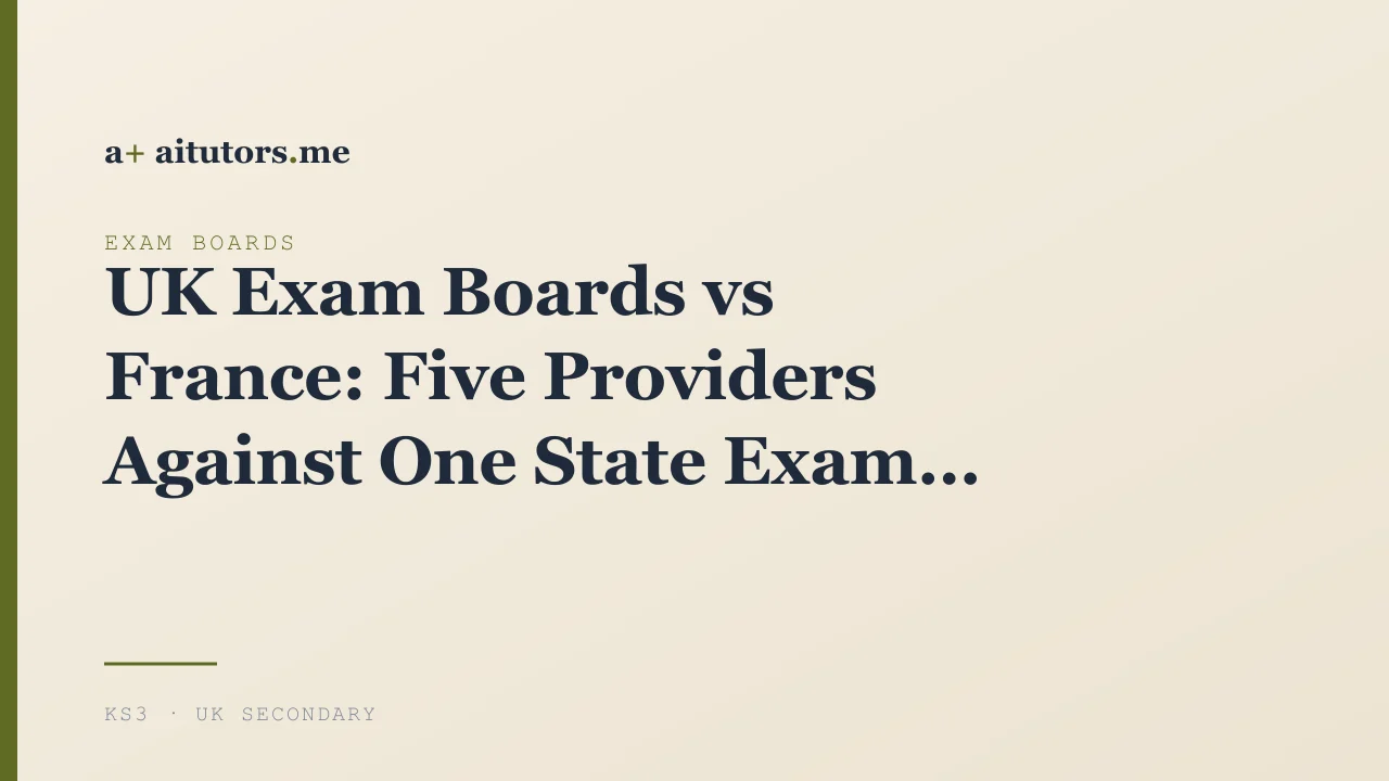 UK Exam Boards vs France: Five Providers Against One State Exam
