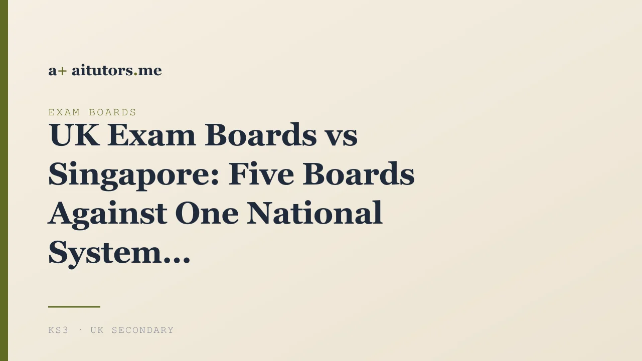UK Exam Boards vs Singapore: Five Boards Against One National System
