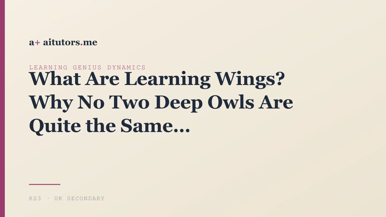 What Are Learning Wings? Why No Two Deep Owls Are Quite the Same
