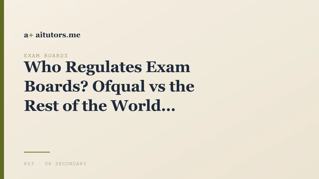 Who Regulates Exam Boards? Ofqual vs the Rest of the World