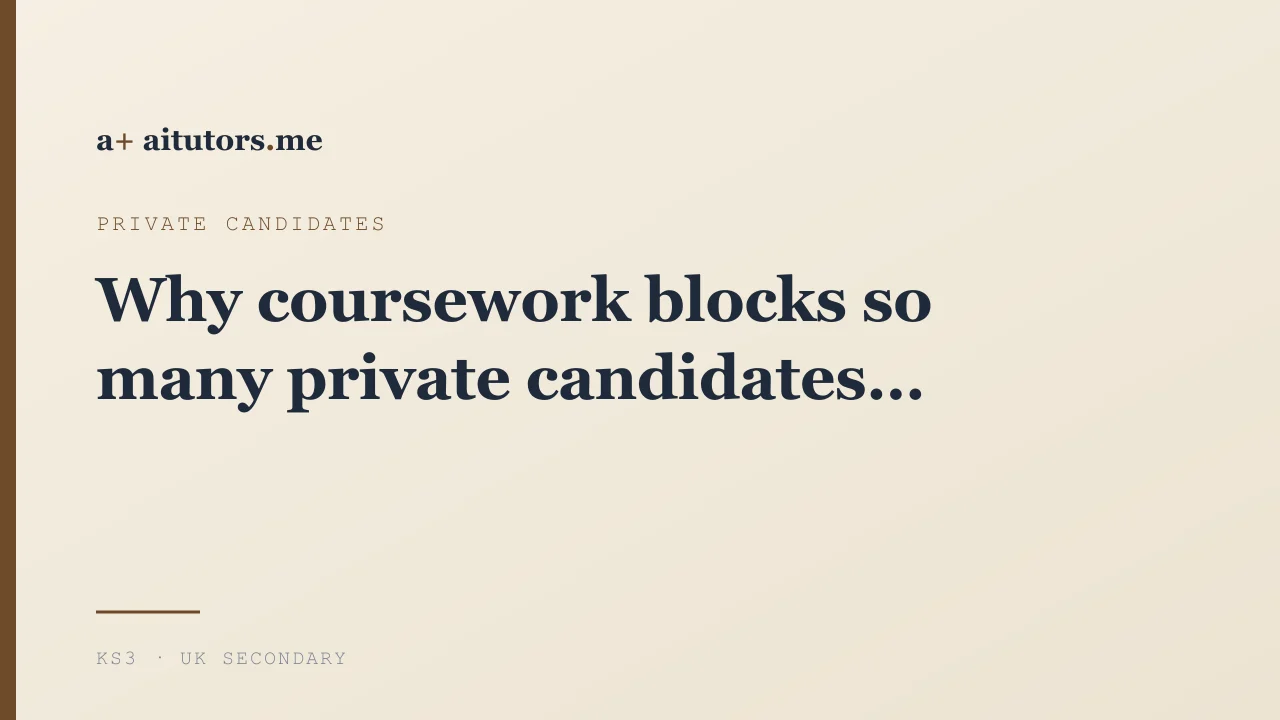 Why coursework blocks so many private candidates
