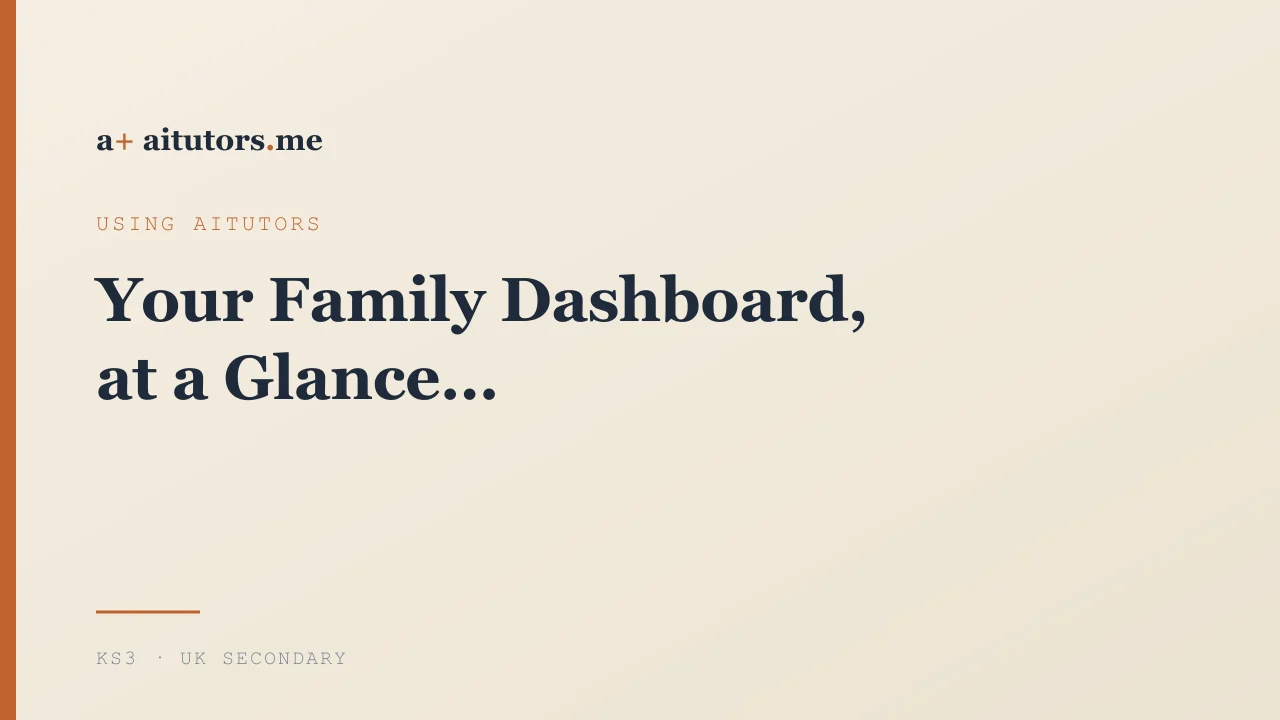 Your Family Dashboard, at a Glance