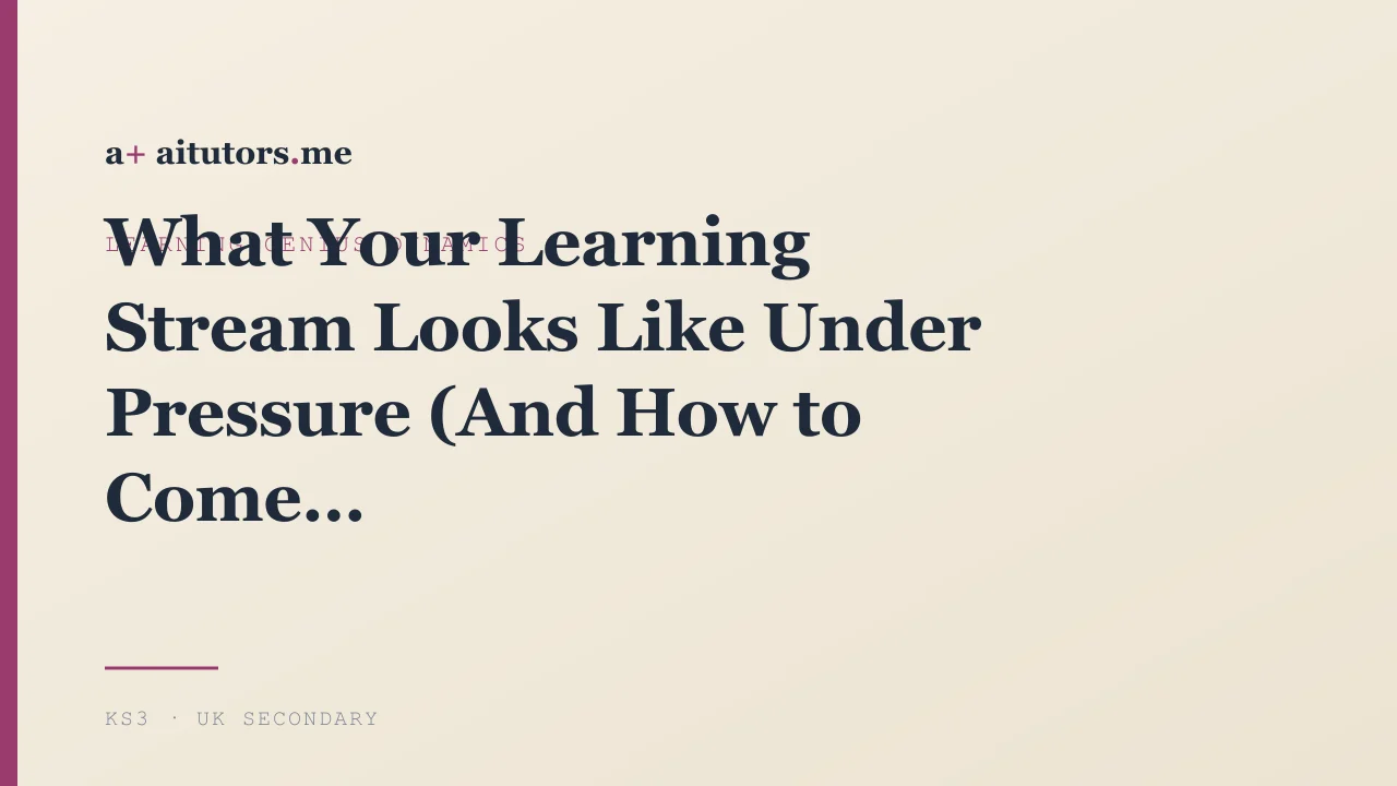 What Your Learning Stream Looks Like Under Pressure (And How to Come Back)